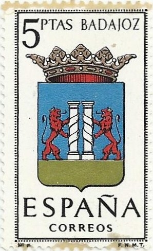 ESCUDOS DE CAPITAL DE PROVÍNCIA. GRUPO I. Nº 6. BADAJOZ. EDIFIL 1411