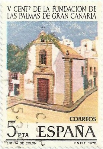 Vº CENTENARIO FUNDACIÓN LAS PALMAS GRAN CANARIA. ERMITA DE COLÓN. EDIFIL 2478