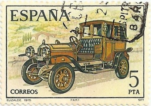 AUTOMÓVILES ANTIGUOS ESPAÑOLES. ELIZALDE, 1915. EDIFIL 2411