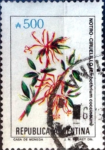 Intercambio 0,40 usd 500 australes 1989