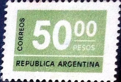 Intercambio 0,20 usd 50 pesos 1976