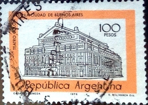 Intercambio 0,20 usd 100 peso 1977