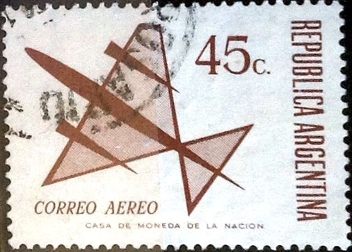 Intercambio 0,20 usd 45 cent. 1971