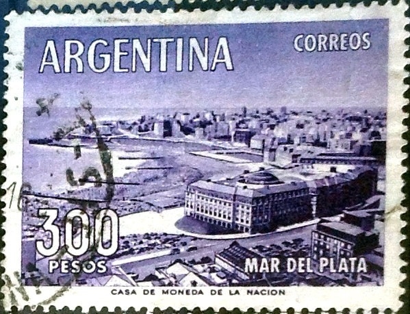 Intercambio 0,20 usd 300 pesos 1962