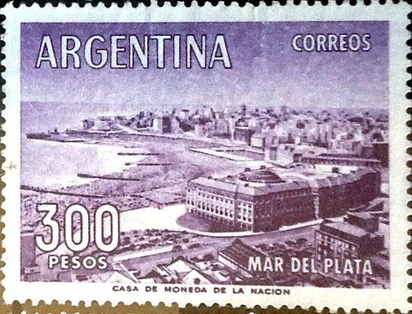 Intercambio 0,20 usd 300 pesos 1962