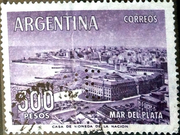 Intercambio 0,20 usd 300 pesos 1962