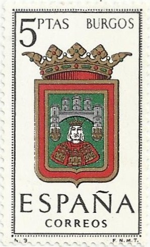 ESCUDOS DE CAPITAL DE PROVÍNCIA. GRUPO I. Nº 9. BURGOS. EDIFIL 1414