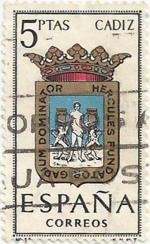 ESCUDOS DE CAPITAL DE PROVÍNCIA. GRUPO I. Nº 11. CÁDIZ. EDIFIL 1416