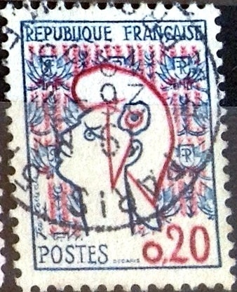 Intercambio 0,20 usd 0,20 fr. 1961