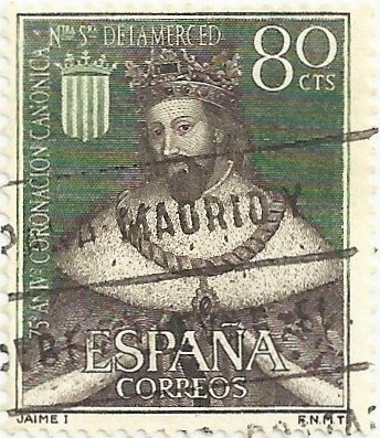 75 ANIVERSARIO DE LA CORONACIÓN DE LA MERCÈ. JAUME I. EDIFIL 1522