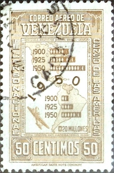 Intercambio 0,20 usd 50 cent. 1950