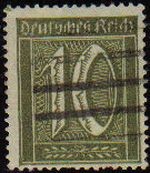 Deutsches Reich 1922 Scott 138 Sello Serie Basica Numeros 10 Usado Alemania 