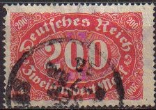 DEUTSCHES REICH 1922 Scott200  Sello Serie Básica Números Alemania Michel248 usado