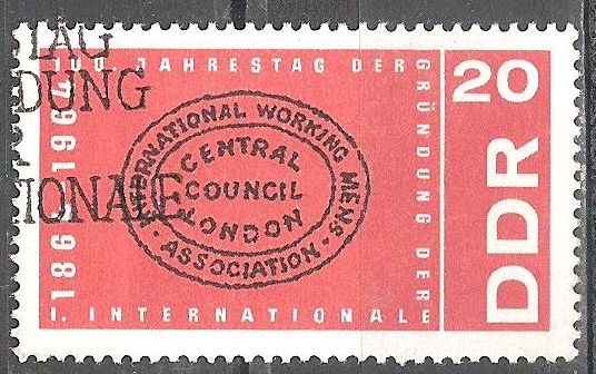 100 aniv de la fundación de la Asociación de la primera Internacional de Trabajadores (DDR).