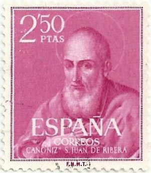 CANONIZACIÓN DEL BEATO JUAN DE RIBERA. VALOR FACIAL 2.50 Pts. EDIFIL 1293