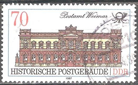 Oficina de correos histórica-Weimar (DDR).