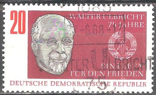 75 cumpleaños de Walter  Ulbricht(1893-1973)politico,DDR. 