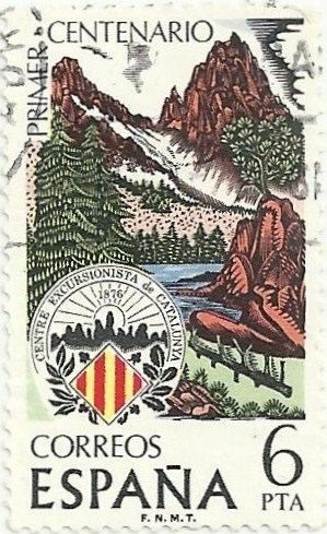 CENTENARIO DEL CENTRE EXCURSIONISTA DE CATALUNYA. EMBLEMA Y PAISAJE. EDIFIL 2307