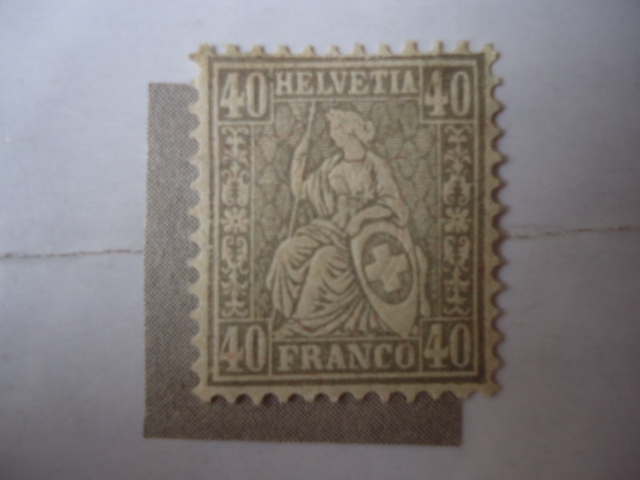 Suiza (Yv/47) - Helvetia Sentada con Escudo.