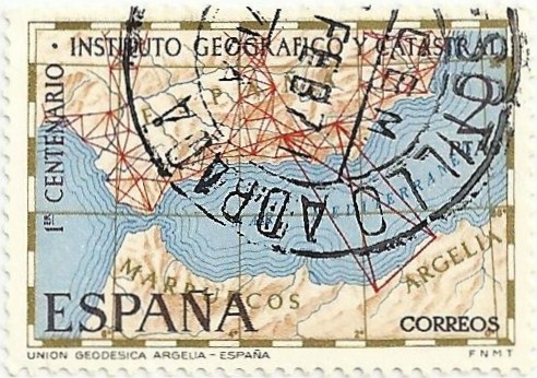 CENTENARIO INSTITUTO GEOGRÁFICO Y CATASTRAL. ENLACE GEODÉSICO CON ARGELIA. EDIFIL 2001