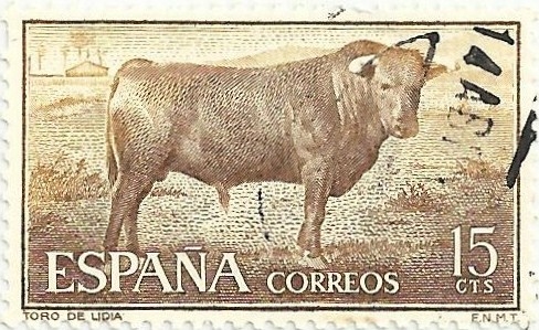 (178) FIESTA NACIONAL-TAUROMAQUIA. TORO DE LIDIA. EDIFIL 1254