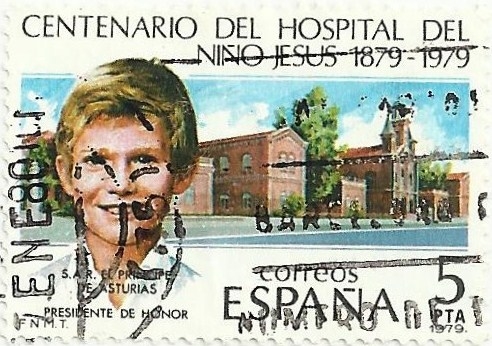 (270) CENTENARIO DEL HOSPITAL DEL NIÑO JESUS. HOSPITAL Y PRINCIPE FELIPE. EDIFIL 2548