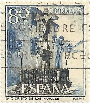 SERIE TURÍSTICA GRUPO I. PAISAJES Y MONUMENTOS. EL CRISTO DE LOS FAROLES. EDIFIL 1545