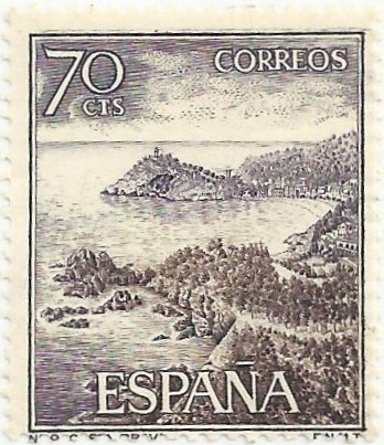 SERIE TURÍSTICA GRUPO I. PAISAJES Y MONUMENTOS. LA COSTA BRAVA. EDIFIL 1544