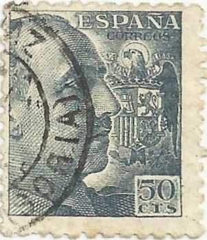 GENERAL FRANCO. TIPO DE 1939. VALOR FACIAL 50 Cts. EDIFIL 927