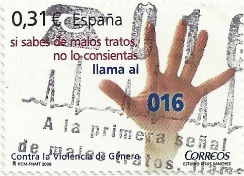 CONTRA LA VIOLENCIA DE GÉNERO. 016, TELÉFONO DE ASISTENCIA. EDIFIL 4389