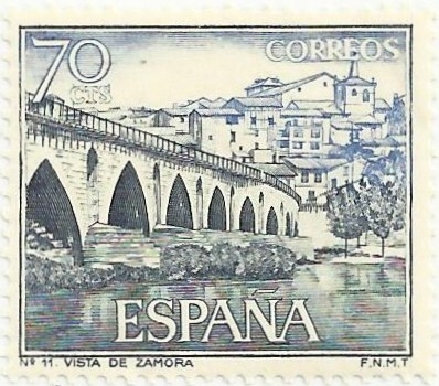 SERIE TURÍSTICA GRUPO II. Nº 11, VISTA DE ZAMORA. EDIFIL 1646