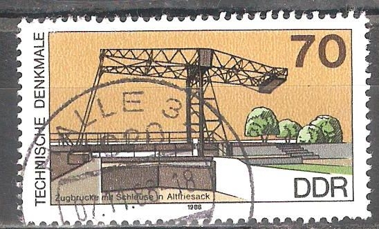  monumentos Ingeniería, Puente levadizo / bloqueo Altfriesack (DDR).