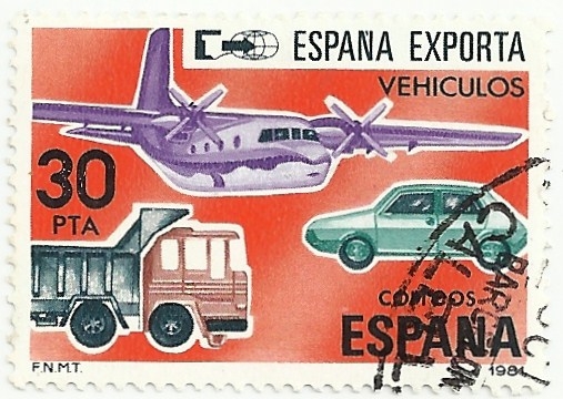 ESPAÑA EXPORTA. VEHÍCULOS DE TRANSPORTE. EDIFIL 2628