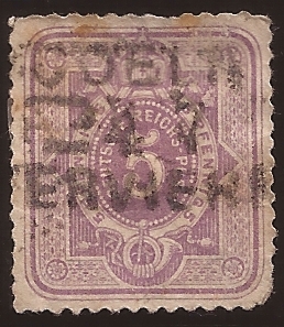 Números y Corona  1880 5 pfennig