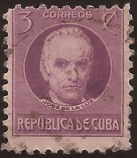 José de la Luz Caballero  1917 3 centavos