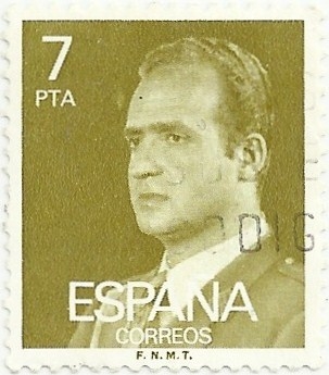 SERIE BÁSICA JUAN CARLOS I. Ia SERIE FOSFORESCENTE. VALOR FACIAL 7 Pts. EDIFIL 2348P