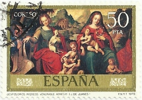 DIA DEL SELLO 1979. JOAN DE JOANES. DESPOSORIOS MÍSTICOS DEL VENERABLE AGNESIO. EDIFIL 2542