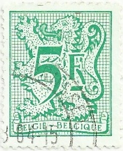 SERIES BÁSICAS. LEÓN HERÁLDICO, VALOR FACIAL 5 BEF. YVERT BE 1947