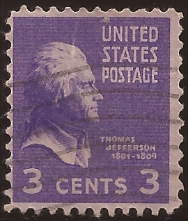 Thomas Jefferson 1938 3 centavos