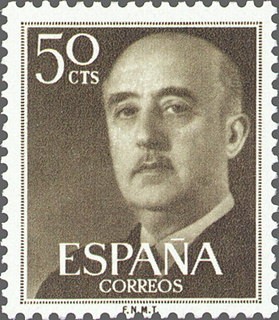 ESPAÑA 1955 1149 Sello Nuevo General Franco 50cts