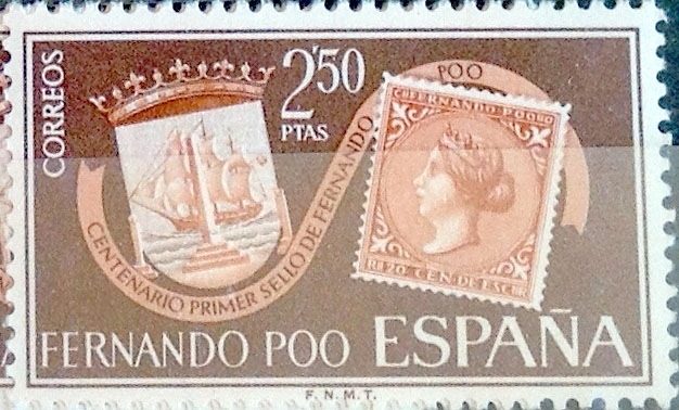 Intercambio fd2a 0,40 usd 2,50 ptas. 1968