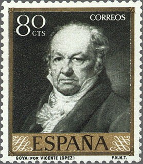 ESPAÑA 1958 1215 Sello Nuevo Pintor Francisco de Goya y Lucientes Goya Por Vicente López