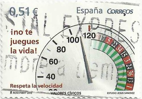 (050) VALORES CÍVICOS. RESPETA LA VELOCIDAD. EDIFIL 4697