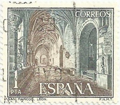 SERIE TURÍSTICA, PARADORES NACIONALES. HOSTAL DE SAN MARCOS, LEÓN. EDIFIL 2334