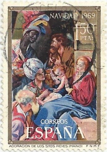 NAVIDAD 1969. LA ADORACIÓN DE LOS REYES, DE MAYNO. EDIFIL 1944