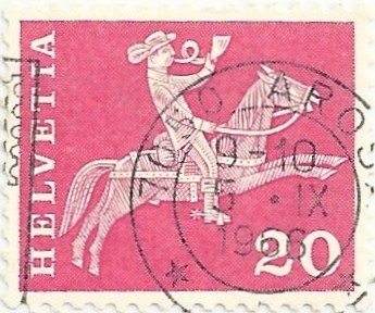 MOTIVOS DE LA HISTORIA POSTAL. CORREO MONTADO DEL SIGLO XIX. YVERT CH 646