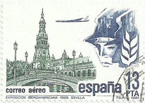 CORREO AÉREO. EXPOSICIÓN IBEROAMERICANA DE SEVILLA DE 1929. EDIFIL 2635