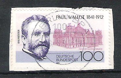 1991 CL Aniversario de la muerte de Paul Wallot, 1841-1912. Arquitecto.