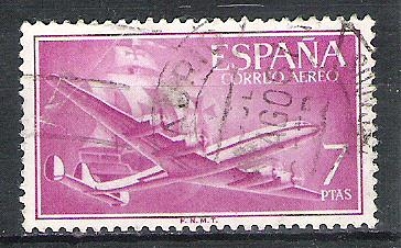 1955 Correo aéreo. Avión y nao 