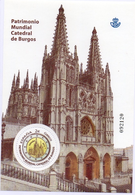 4709-Patrimonio Mundial. Catedral de Burgos, moneda conmemorativa de 2 €.